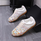 Damen Designer Sneakers mit künstlerischem Spritzmuster R&B