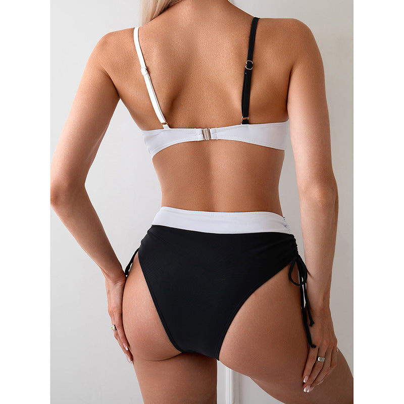 Damen Hochtaillierter Bikini mit modischem Wickel-Design R&B