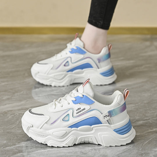 Damen Sportliche Chunky Sneakers mit atmungsaktiver Netzstruktur und stabiler Sohle R&B