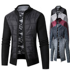 Herren modische Übergangsjacke mit modernem Stehkragen und strukturiertem Design