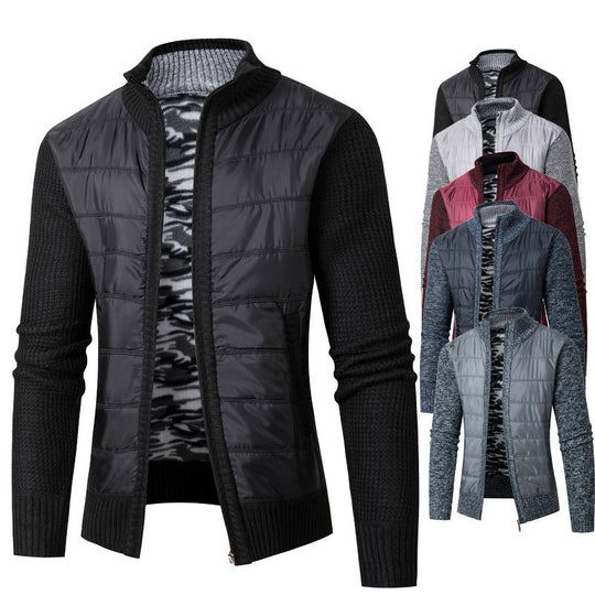 Herren modische Übergangsjacke mit modernem Stehkragen und strukturiertem Design R&B