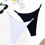 Damen Bikini-Höschen mit raffinierten Raffungselementen und hohem Beinausschnitt R&B