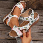 Damen Komfortable Riemensandalen mit verstellbaren Klettverschlüssen und anatomischem Fußbett R&B