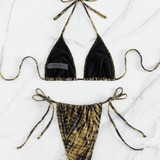 Damen Triangel-Bikini mit verstellbaren Schnürdetails R&B