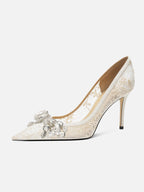 Damen elegante Pumps mit luxuriösem Strass-Detail R&B