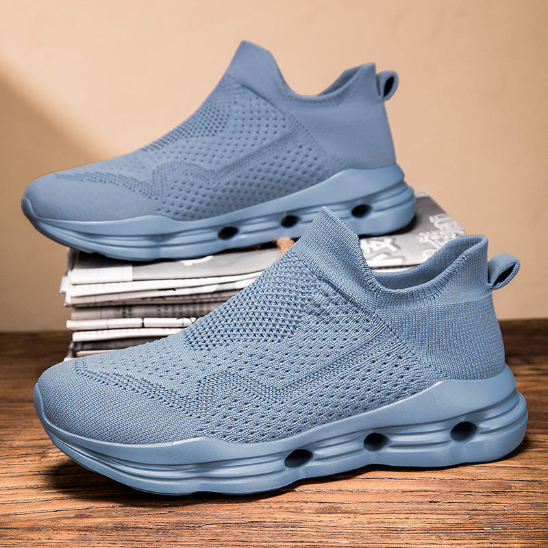 Damen Sportliche Strick-Sneaker mit atmungsaktiver Obermaterialstruktur
