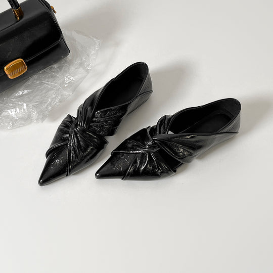 Damen elegante Spitzenslipper mit raffinierten Knoten-Details R&B