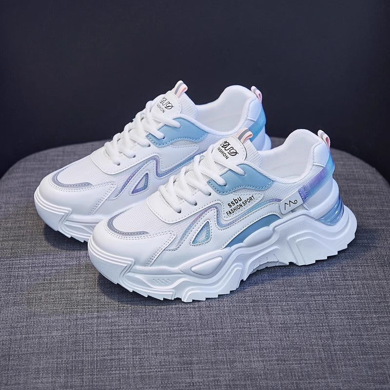 Damen Chunky Sneakers mit glänzenden Akzenten und auffälligem Design R&B