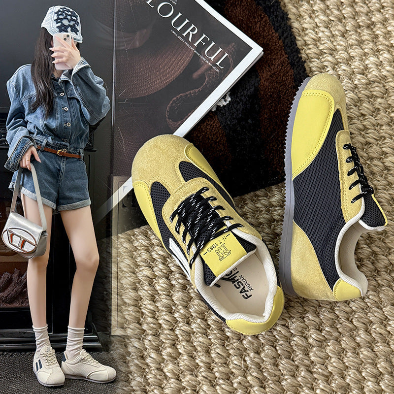 Damen sportliche Sneaker mit atmungsaktiver Mesh-Oberfläche und flexibler Sohle R&B