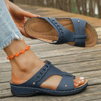 Damen Bequeme Rückenfreies Fußbett-Sandalen