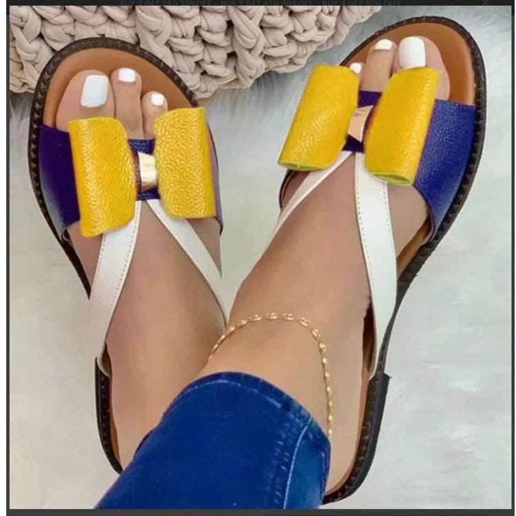 Damen Sandalen mit schickem Schleifen-Design und bequemer Sohle