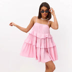 Damen Verspieltes Puffkleid aus leichtem Baumwollmaterial mit Rüschendetails R&B