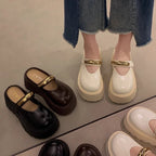 Damen Modische Plateau-Clogs mit glänzendem Detail und rutschfester Sohle R&B