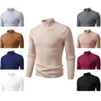 Herren eleganter Rollkragenpullover aus feinem Rippstrick R&B