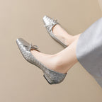 Damen Ballerinas mit hochwertigem geflochtenem Design und zartem Schleifendetail