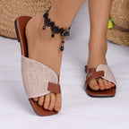 Damen elegante Freizeit-Sandalen mit modischem Flecht-Design und komfortablem Fußbett R&B