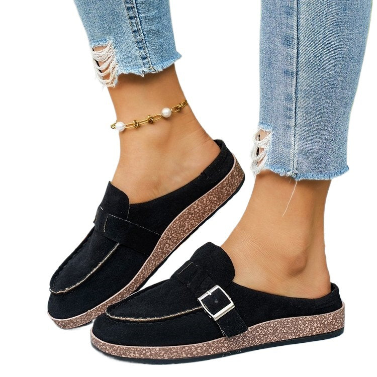 Damen Komfortable Mokassins mit modischem Schnallen-Detail R&B