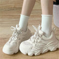 Damen Sportliche Chunky Sneakers mit atmungsaktiver Mesh-Oberfläche und rutschfester Sohle R&B