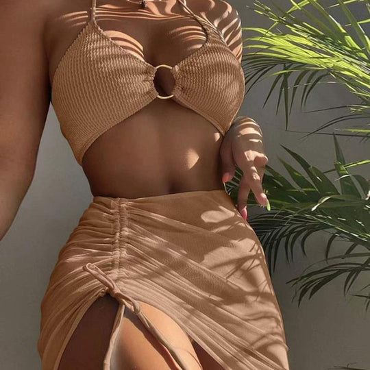 Damen Bikini-Oberteil und Rock-Set R&B