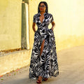 Damen Maxikleid mit floralem Muster und schickem Hemdkragen R&B