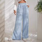 Damen weite Cordhose mit seitlichen Schlitzen und elastischem Bund R&B