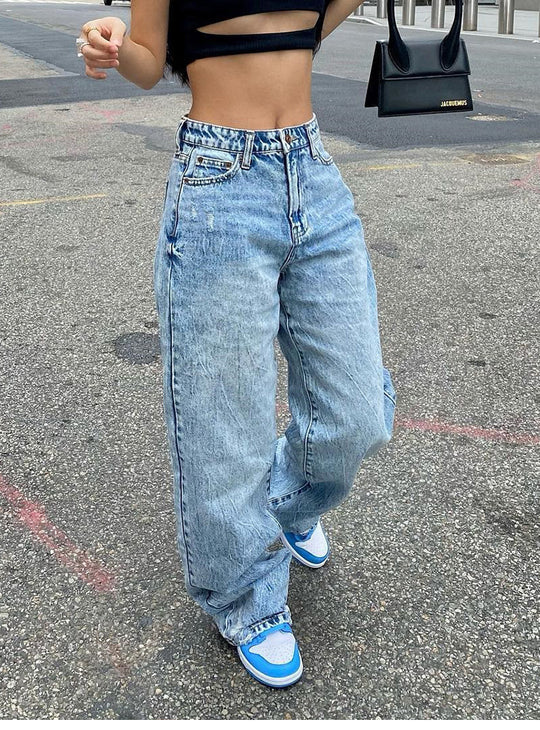 Damen Cargo Jeans mit bequemem Schnitt und funktionalen Taschen