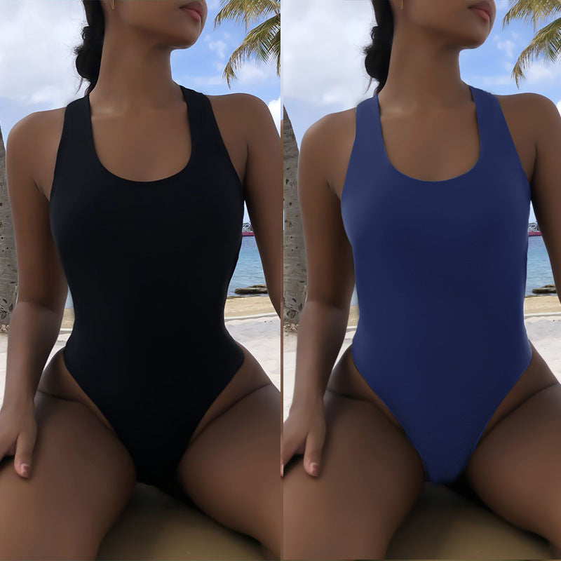 Damen Sportlicher Einteiler Badeanzug