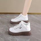 Damen High-Top Sneakers mit dicker Gummi-Laufsohle und wasserabweisendem Obermaterial R&B