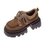 Damen Komfortable Sneakers mit flauschiger Kragen R&B