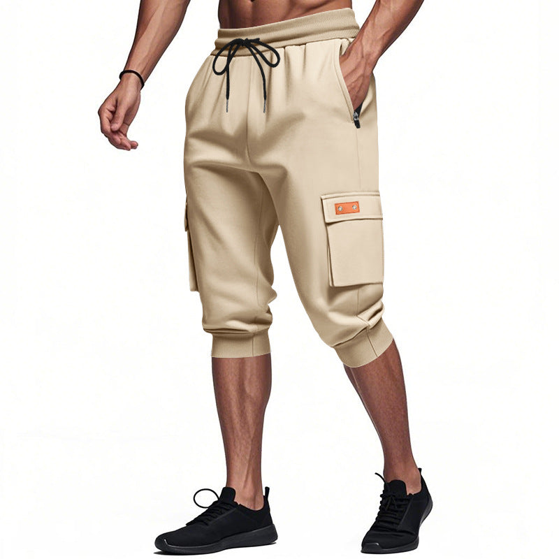 Herren modische Cargo-Shorts mit praktischen Seitentaschen und elastischem Bund R&B