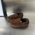 Damen Komfortable Clogs aus hochwertigem Wildleder mit kuscheligem Innenfutter R&B