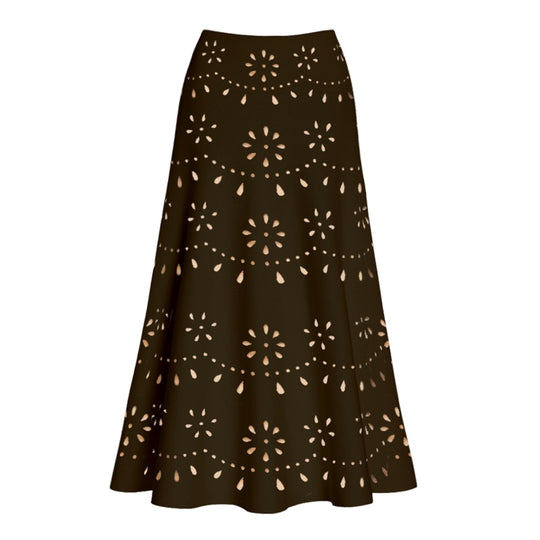 Damen Badeanzug und Rock-Set mit floralem Cut-Out Design R&B
