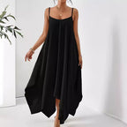 Damen Fließendes Maxikleid mit asymmetrischem Schnitt R&B