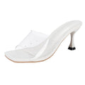 Damen Transparente Mules mit elegantem Blockabsatz R&B