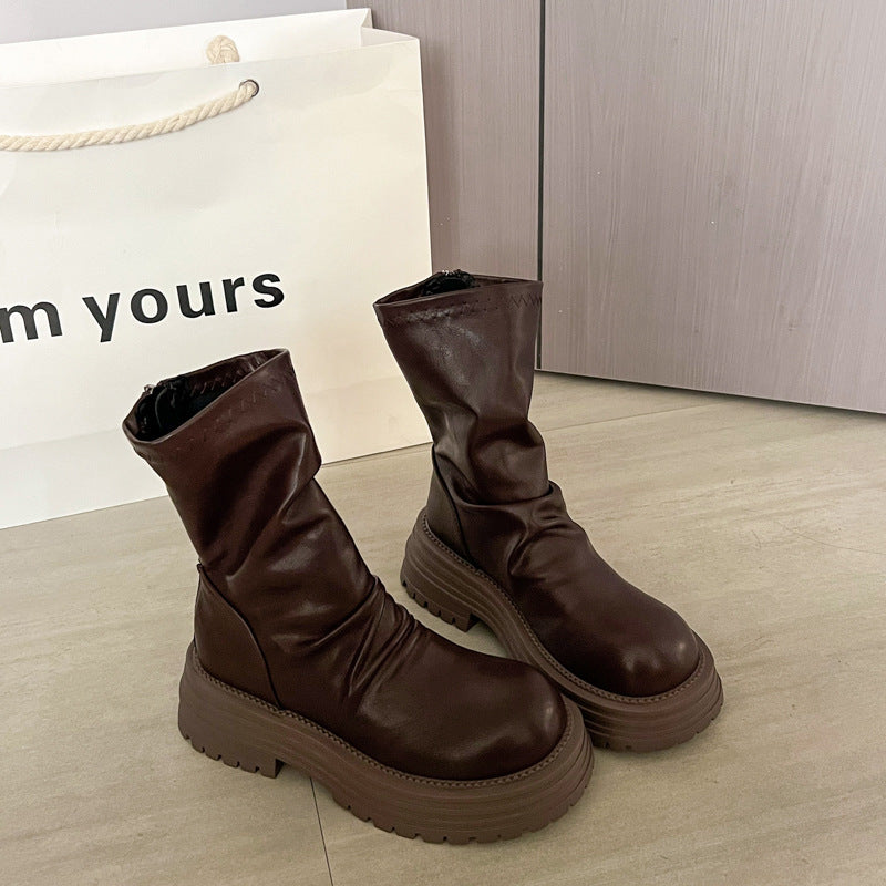 Damen modische Stiefel mit rutschfester Sohle und weichem Obermaterial R&B
