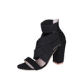 Damen Sandalen mit eleganten Riemen und Blockabsatz R&B