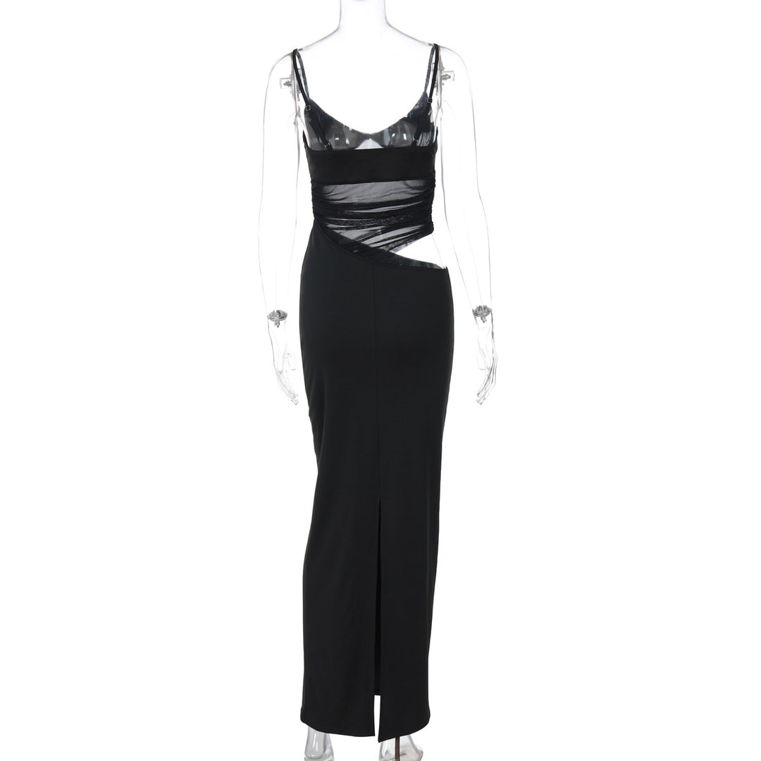Damen Figurnahes Kleid mit transparenter Einsätze R&B