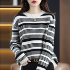 Damen gemusterter Strickpullover R&B