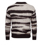 Herren modischer Strickpullover mit einzigartigem Streifenmuster