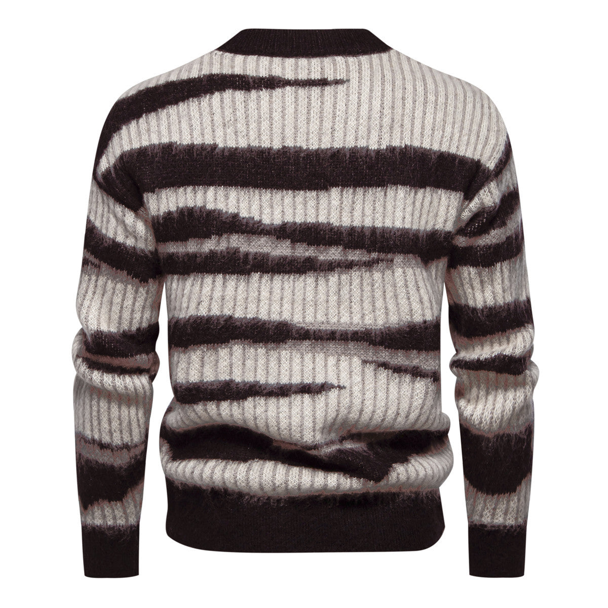 Herren modischer Strickpullover mit einzigartigem Streifenmuster