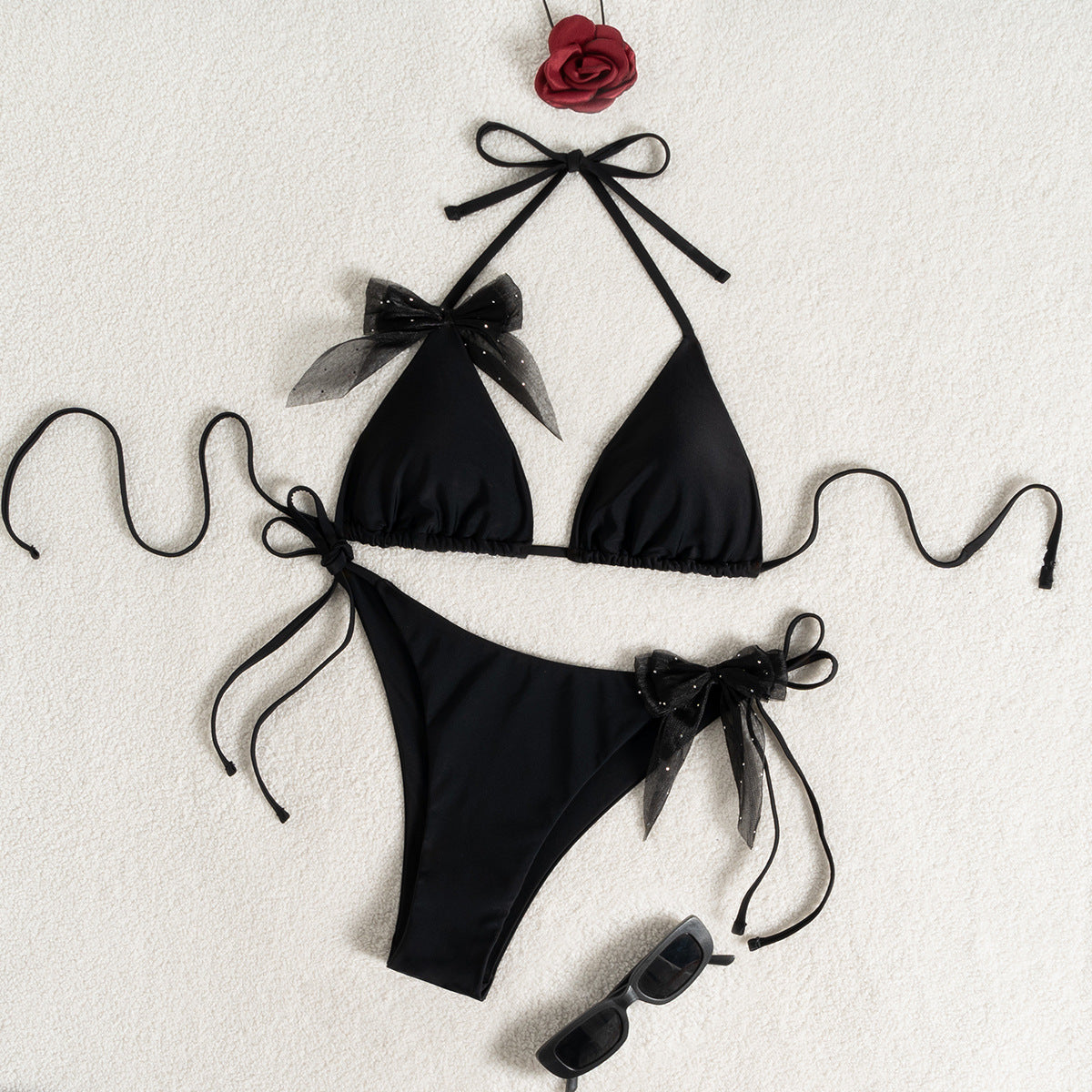 Damen Triangel-Bikini mit elegantem Schleifendetail R&B