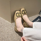 Damen elegante Ballerinas mit modischem Schnallen-Design R&B