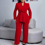 Damen Elegantes Blazer-Hosen-Set R&B