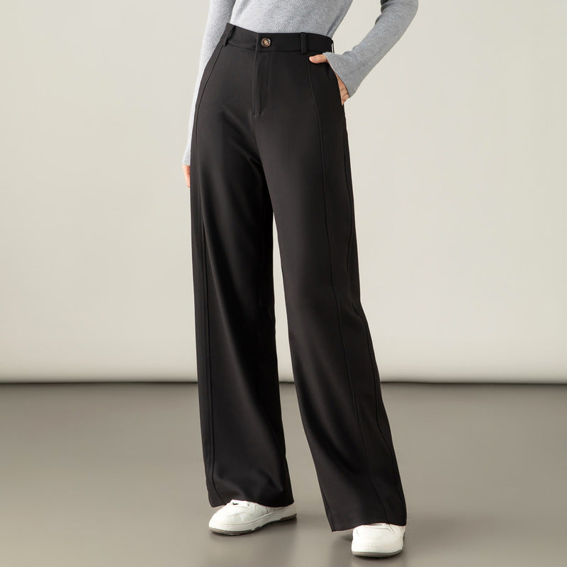 Damen elegante weite Stoffhose