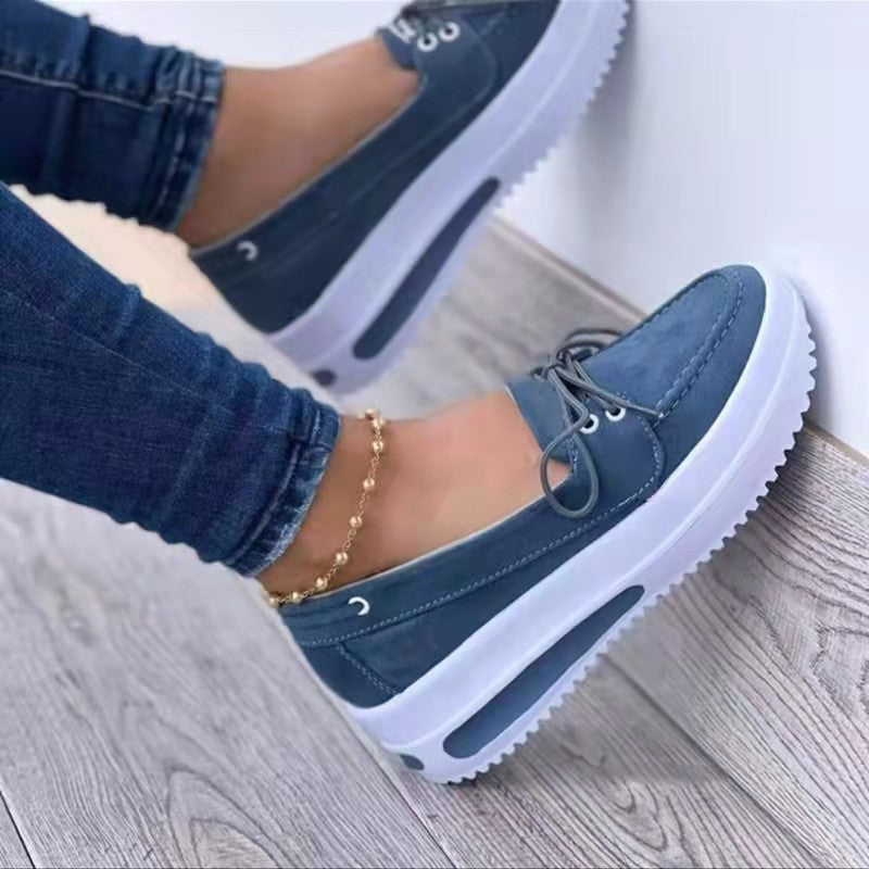 Damen Modische Sneaker mit Plateau-Sohle