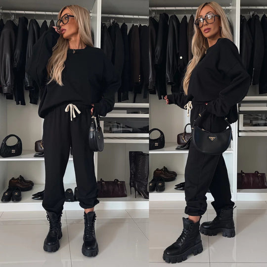 Damen entspannendes Sweat-Set mit hohem Komfort und weitem Schnitt R&B
