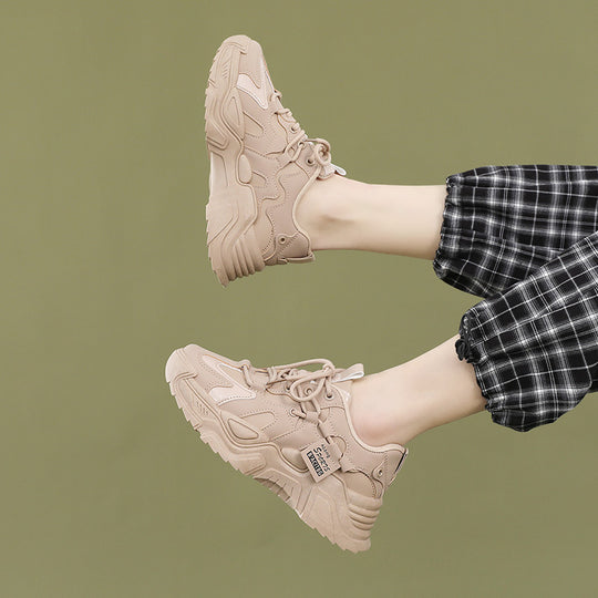 Damen modische Chunky Sneakers mit atmungsaktiver Mesh-Oberfläche und dämpfendem Sohlenprofil R&B