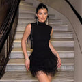 Damen Elegantes und verspieltes Kleid mit Tüllsaum R&B