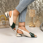 Damen Slingback Sandaletten mit modernem Metallabsatz R&B
