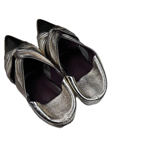 Damen Slipper mit eleganter Knotenverzierung und spitz zulaufendem Design R&B